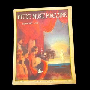 Etude Music Magazine February 1923 Vintage Sheet Music History Levittzki, Scott